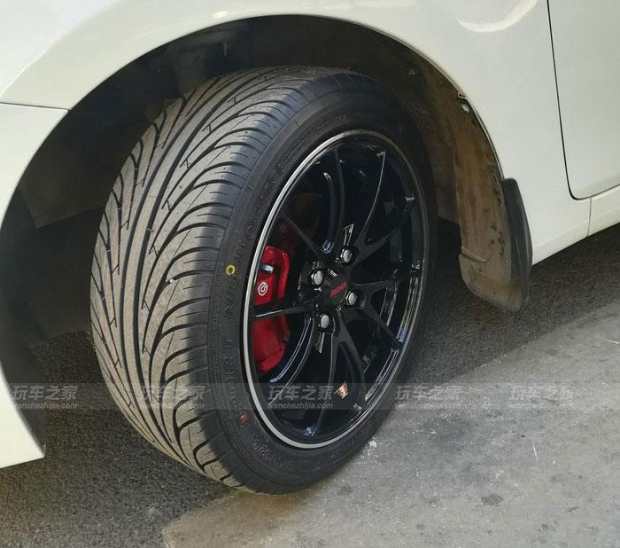 现代瑞纳改装16寸轮毂 205/45/r16宽轮胎