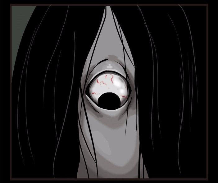 搞笑漫画:贞子的长发飘起,露出了脸