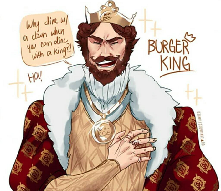 打开新浪新闻汉堡王,真的是国王萨玛啊!有点像是fate里的英雄王!