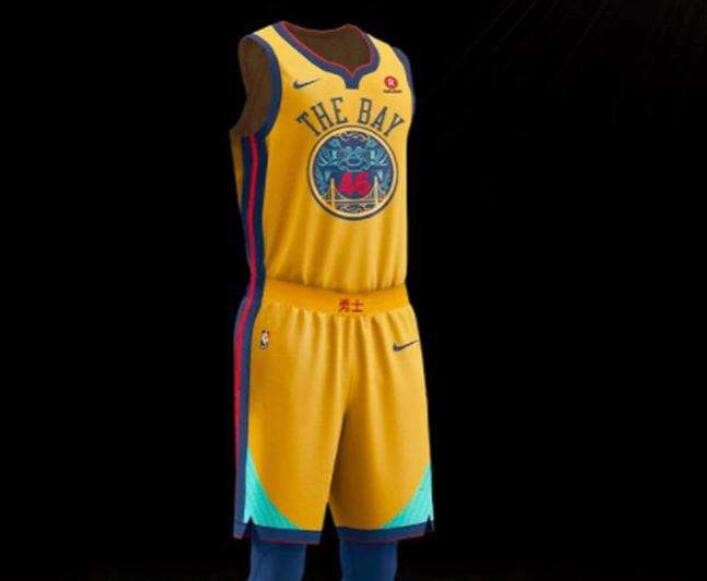 勇士推特别版球衣融入中国风