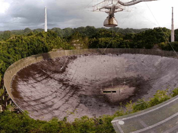 曾经世界第一的射电望远镜, 如今辉煌不在, 生满了锈像个大垃圾场|射