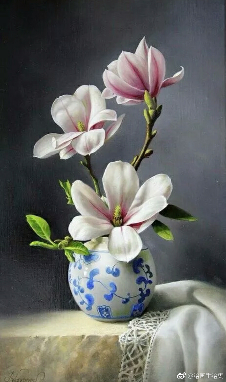 油画,花卉