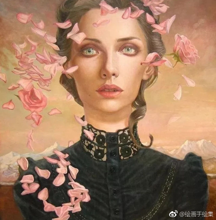 当代现实主义插画 —— 美国插画师,画家 kris lewis 肖像绘画作品欣