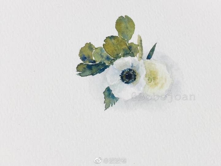 又画了一张北欧风 *冷淡风的几何元素水彩小花环……大家喜欢吗