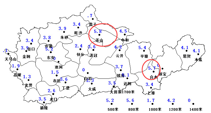 未來3天信宜維持陰雨寒冷天氣