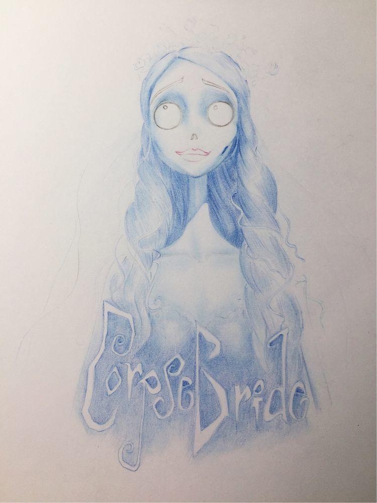 可爱善良的僵尸新娘彩铅手绘教程