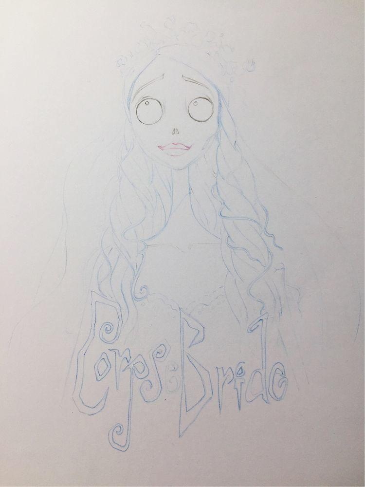 可爱善良的僵尸新娘彩铅手绘教程