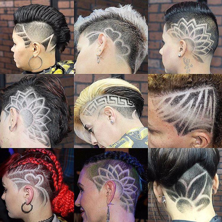 男生女生都能剪的图腾雕刻发型