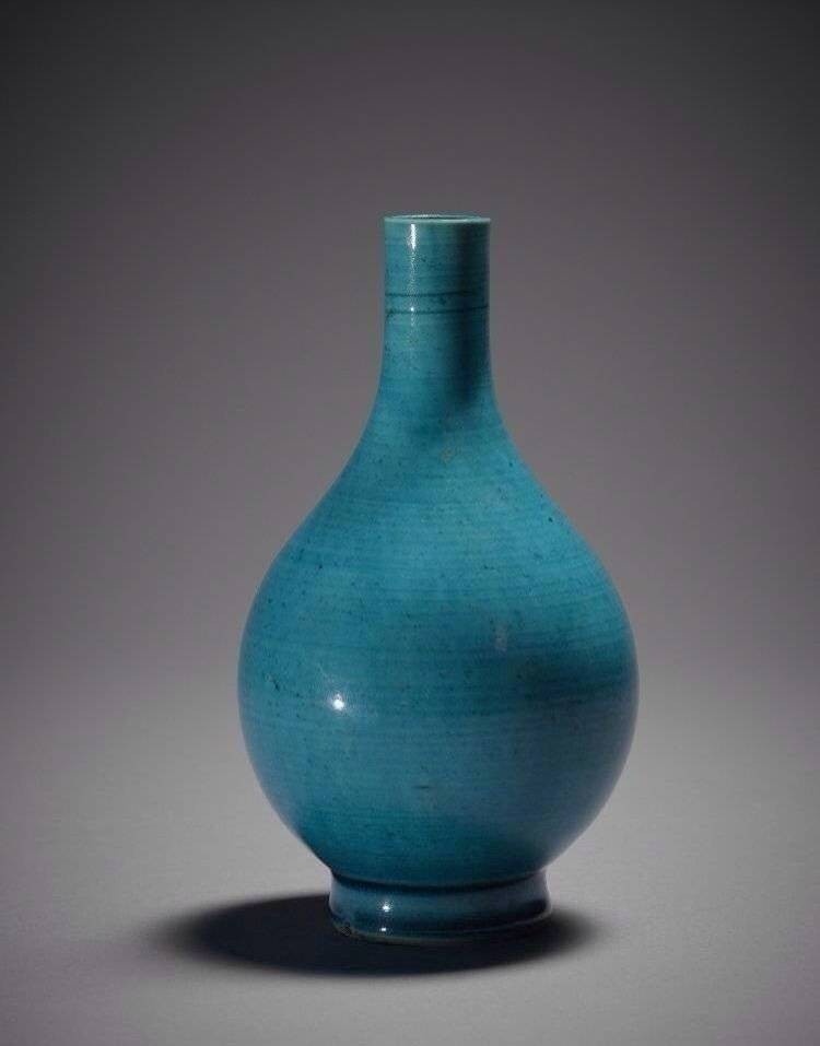清康熙 · 孔雀蓝釉瓷