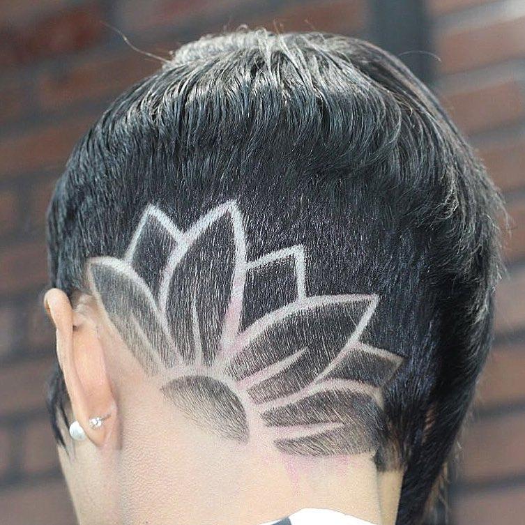 男生女生都能剪的图腾雕刻发型