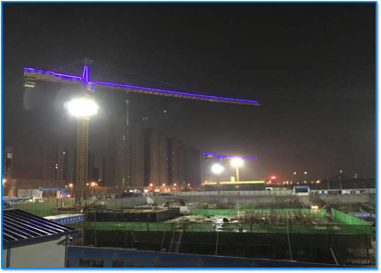简直神器!建筑工地塔吊安装上这套系统,夜间起重定位比白天还准