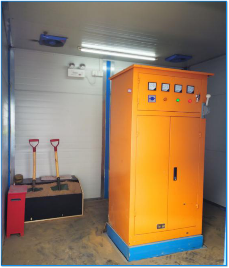 这个样板工地给我们做了一个好示范! 图为可吊装式一级配电房