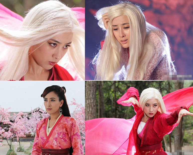 2,杨幂在首部游戏互动电影《玄海迷踪》中一身白发造型亮相,衣服更是