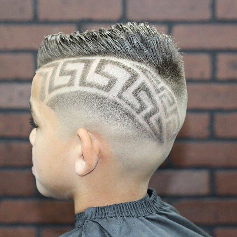 男生女生都能剪的图腾雕刻发型