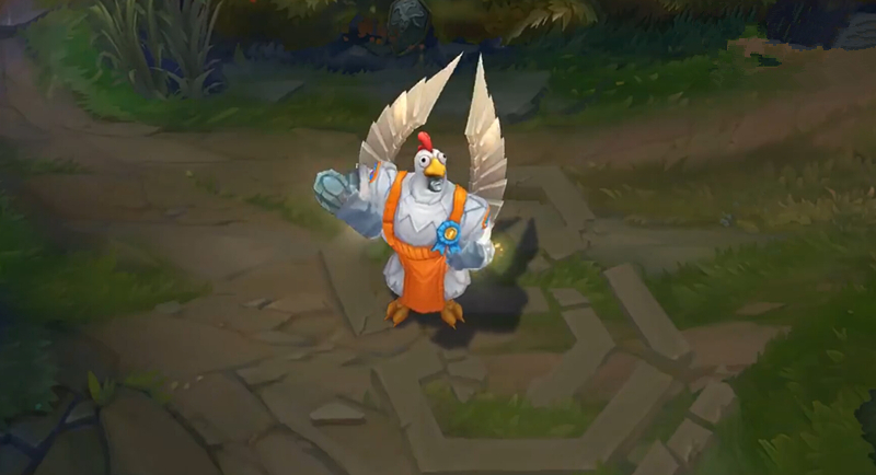 加里奥愚人节皮肤变成大公鸡从天而降