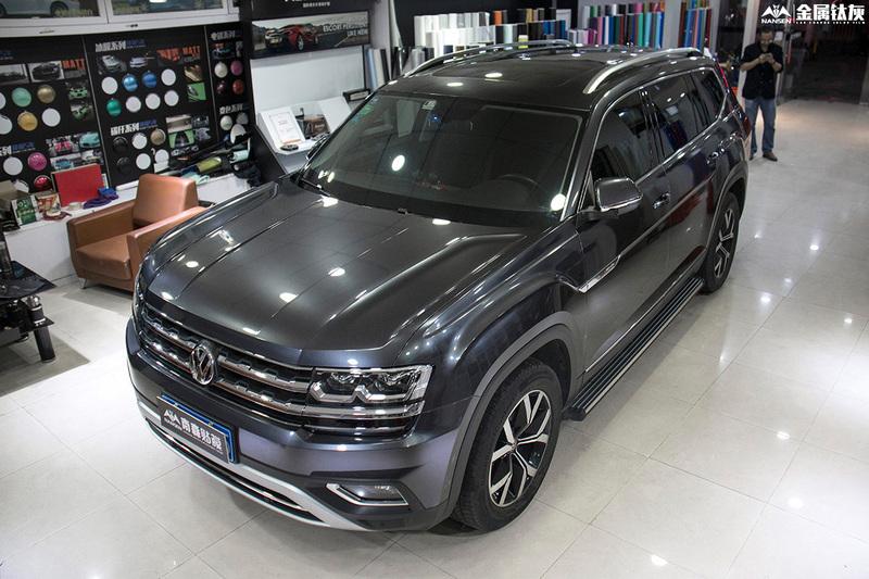 大众途昂全车改色贴膜钛灰色 南森汽车改色出