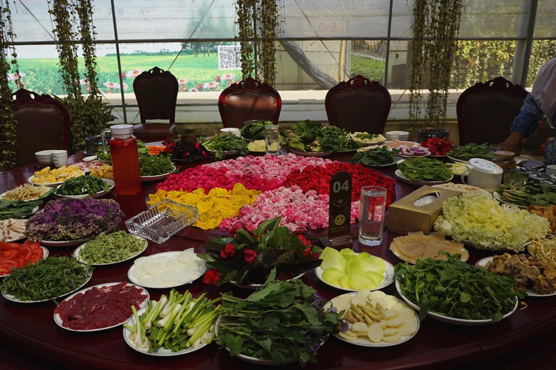 吊床区域内休憩;园内的花宴也是不容错过,如果你品尝了鲜花宴生态小