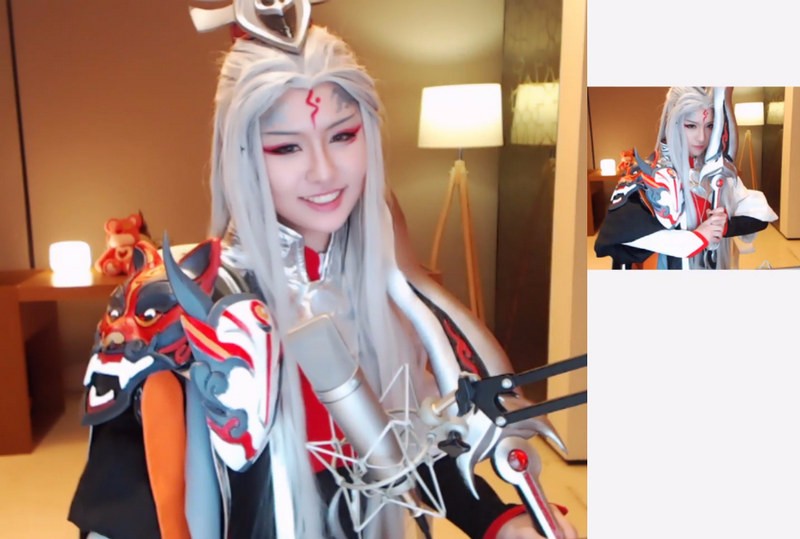 阿冷cos王者荣耀明世隐 被自己的女装大佬所迷倒