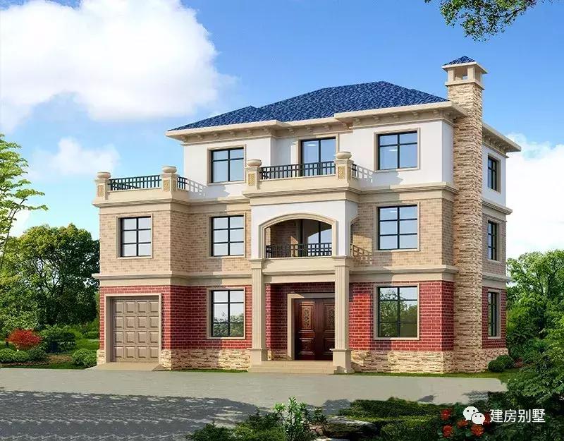 带车库有10个卧室的三层别墅户型回老家建这个户型铁定赢