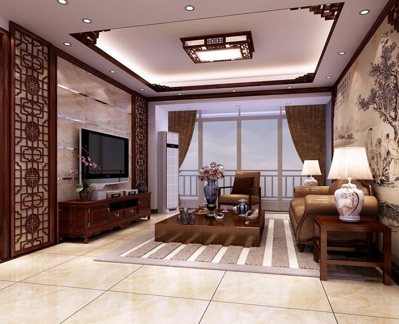 客厅装修效果图-新中式风格装修效果图重温中国文化
