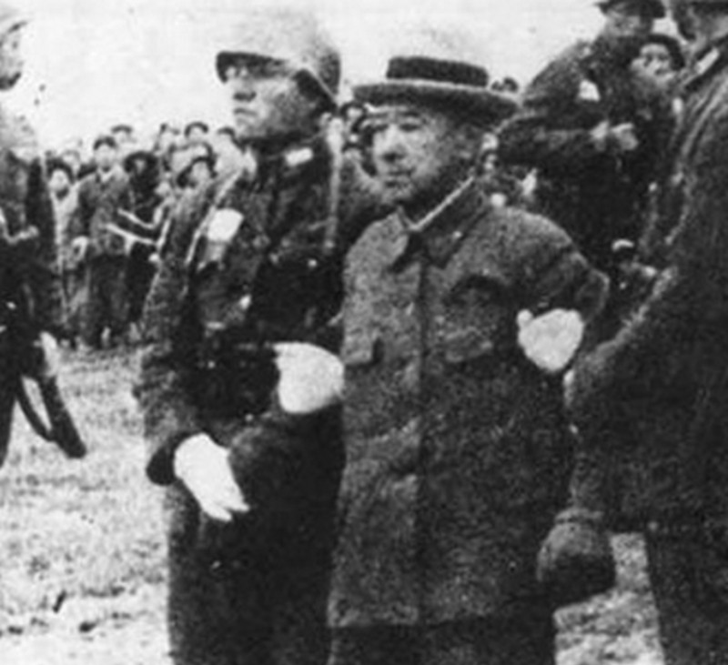 1947年4月26日,南京大屠杀案的主犯谷寿夫被押赴雨花台刑场.