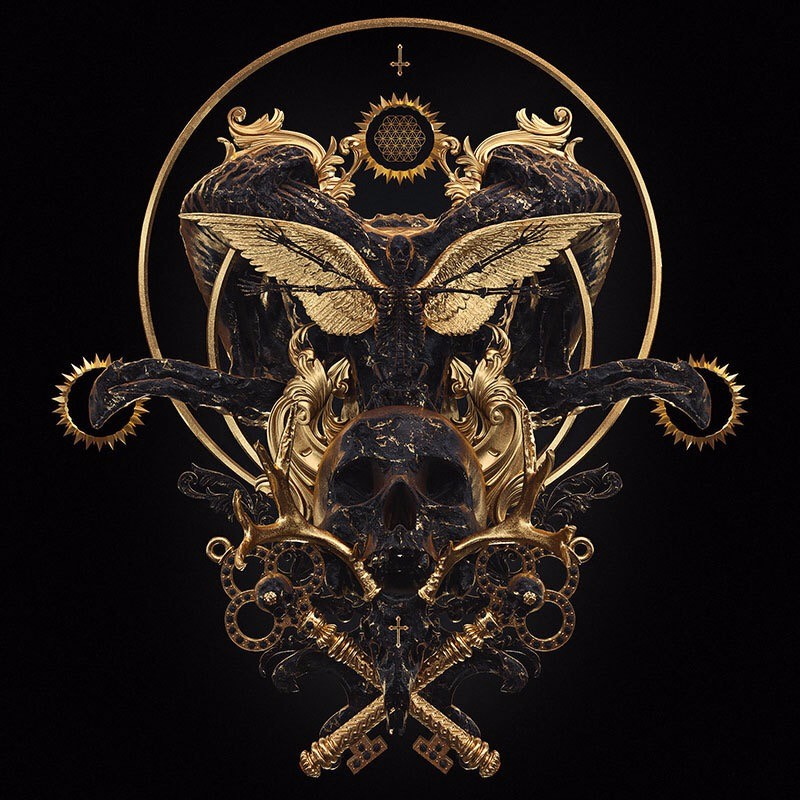 一组佛系低调又华丽的黑金配色.