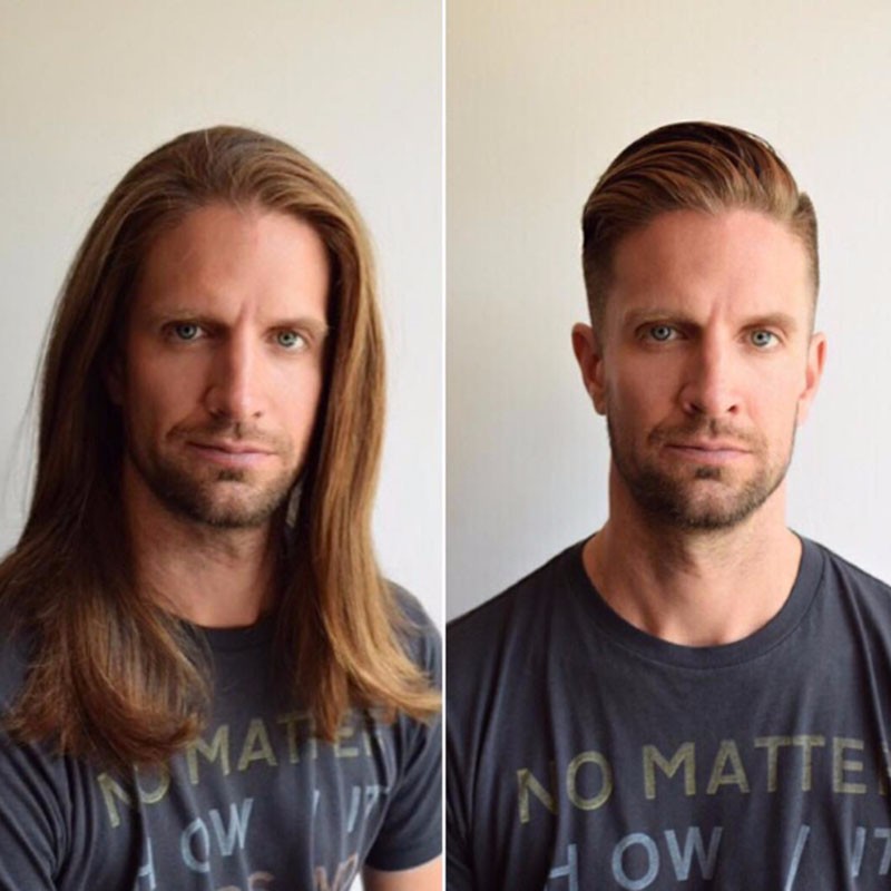 一组剪完头发前后对比照,秒变帅哥论发型的重要性!