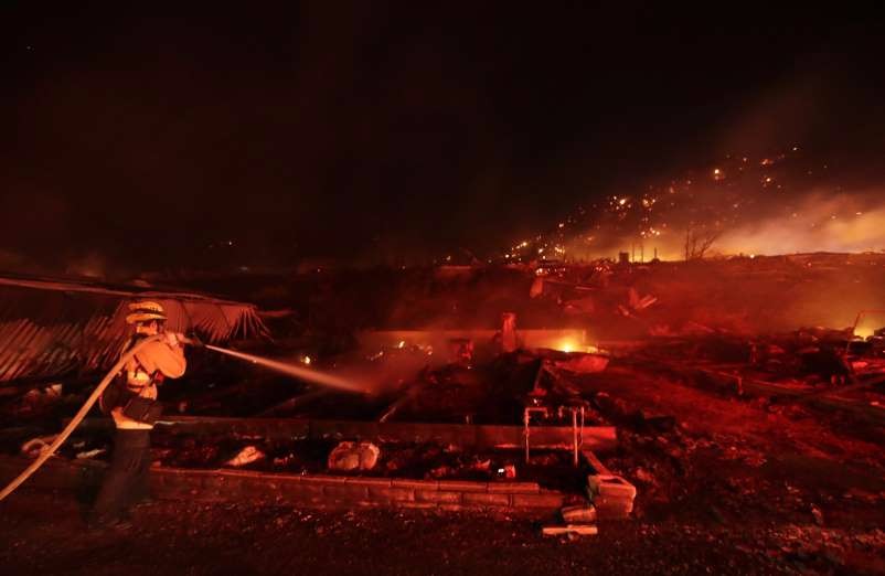 加利福尼亚南部火灾图片，水火无情！