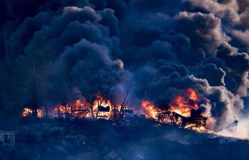 加利福尼亚南部火灾图片，水火无情！