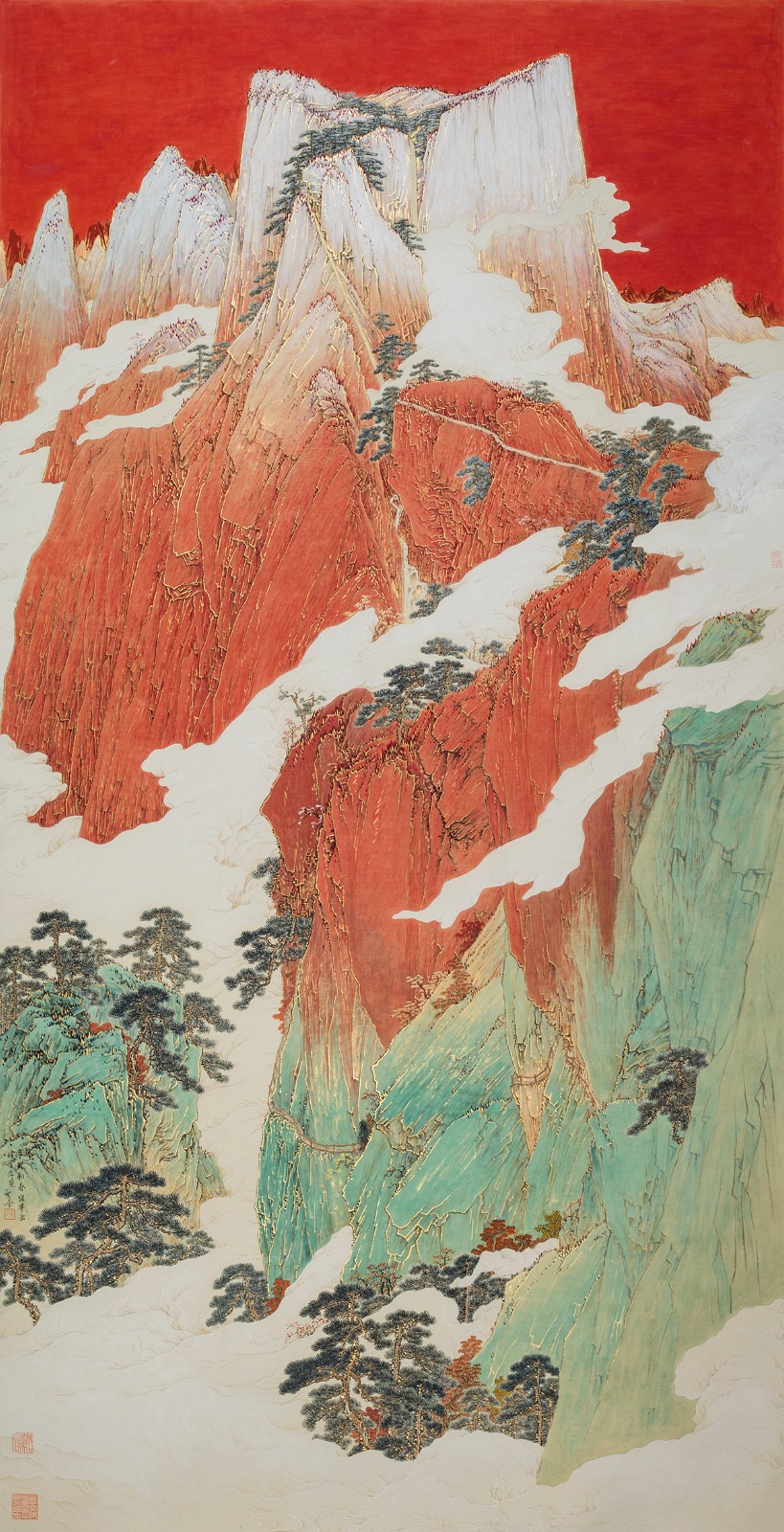 万里江山尽朝晖李圣峰作品欣赏