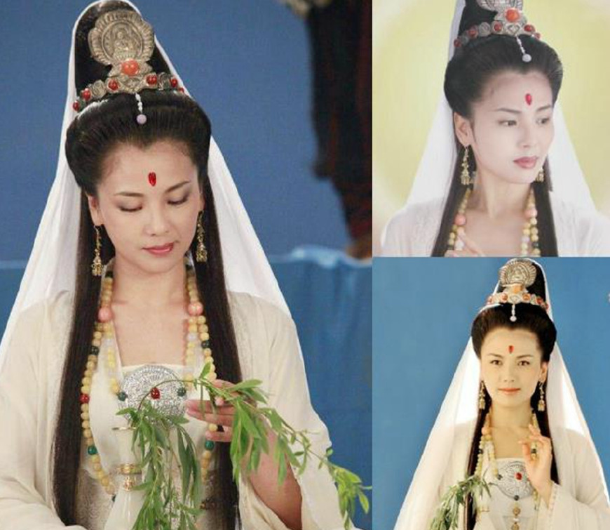 林心如扮演的观音:美则美矣,但是总觉得少了点什么五,胡静扮演的观音