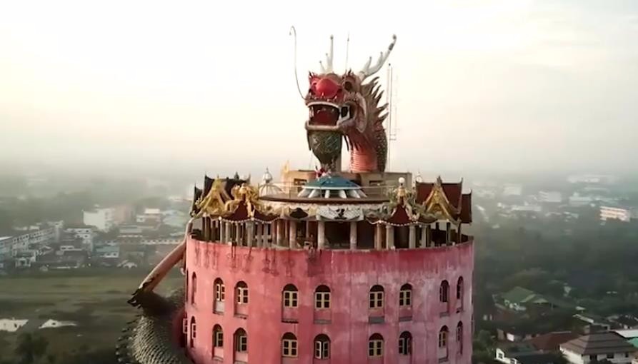 这座龙庙巨龙盘绕,来源至今是个谜,地图上没有它的标记|寺庙|泰国