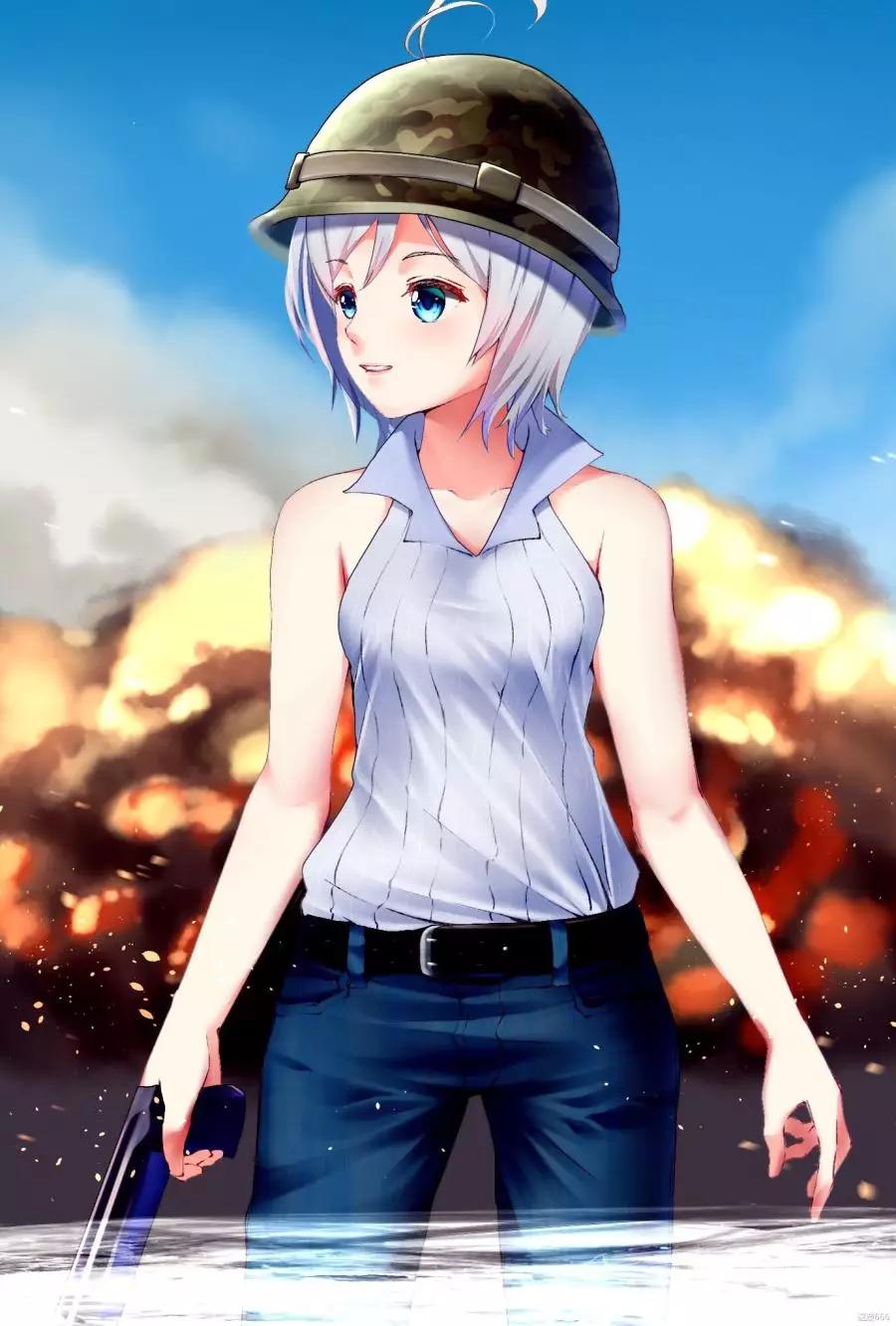 绝地求生当二次元角色登上吃鸡的宣传封面整个画风都变了