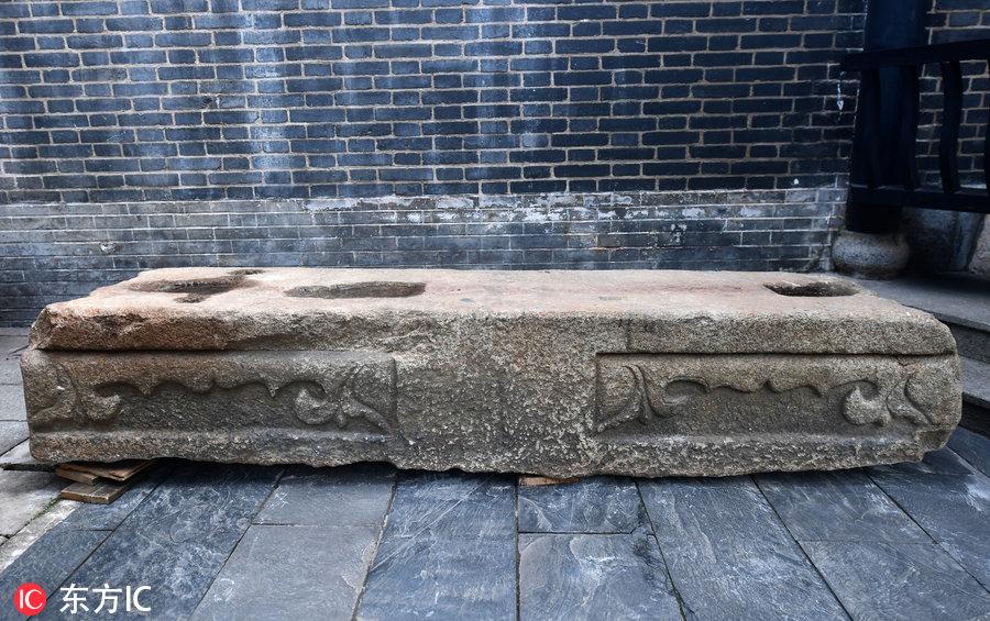 长沙贾谊故居发现矩形麻石 疑似大文豪贾谊石床