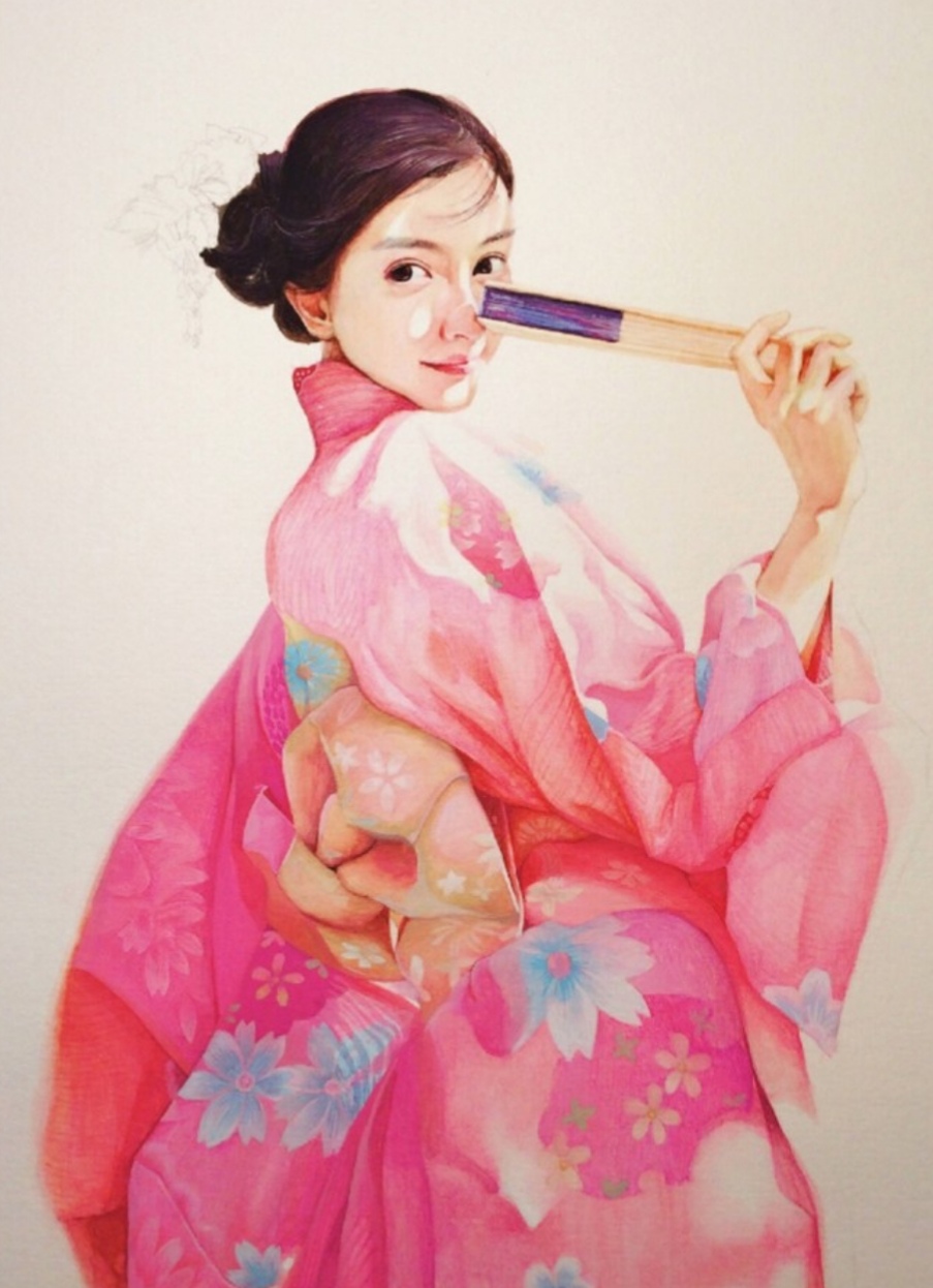 水彩美女人物可以这么画,原来绘画如此简单