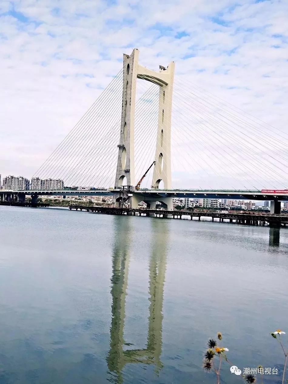 潮州大桥首次亮灯,不输汕头网红桥,美爆了