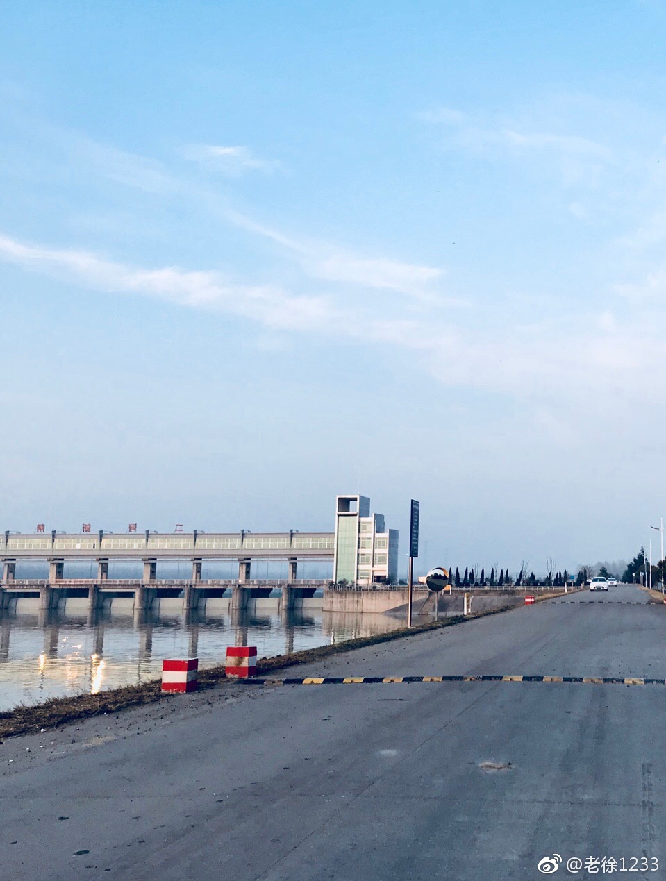 风光秀美的淮安二河新闸,摄于3月11日下午