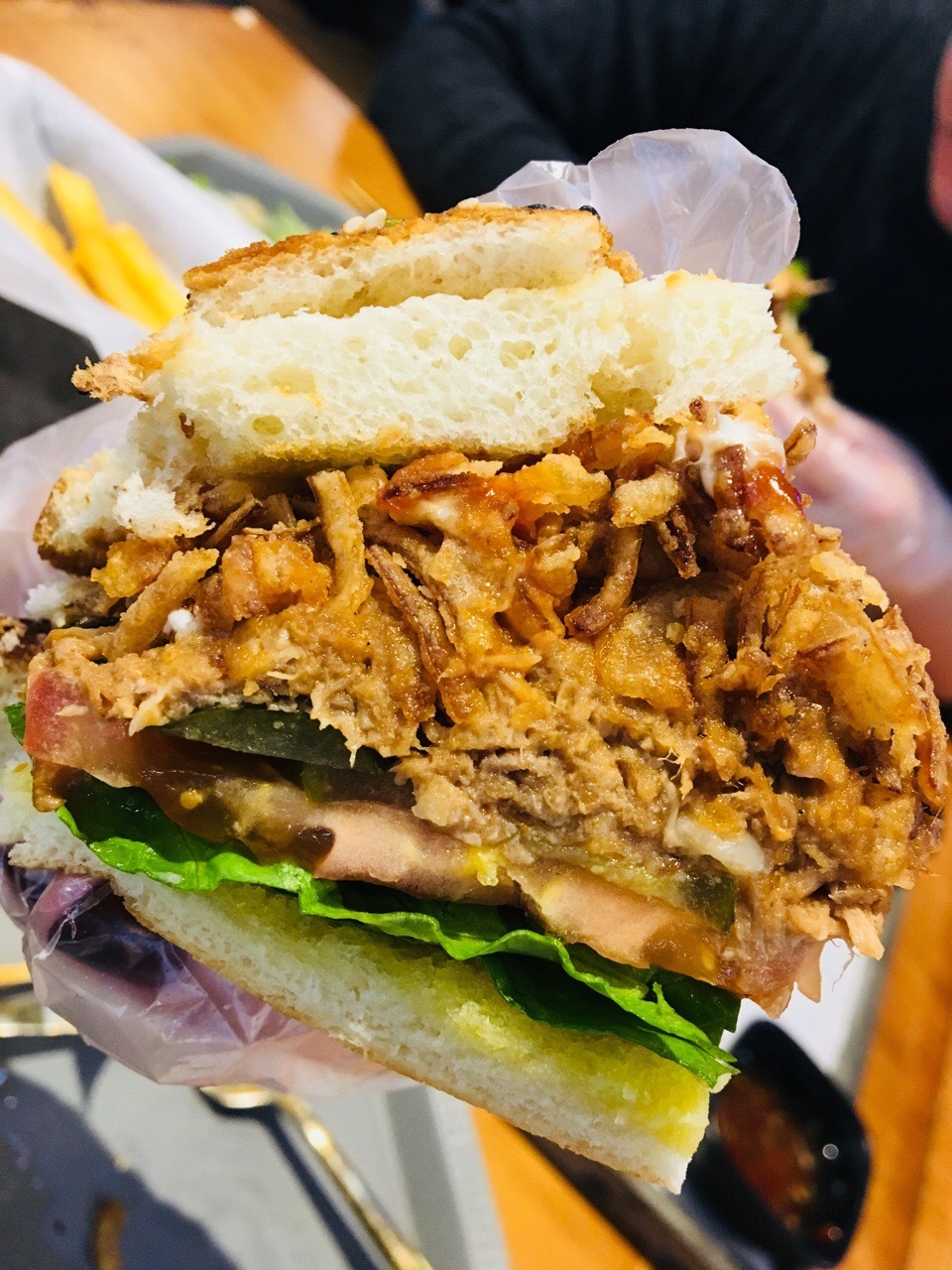 六寸手撕猪肉汉堡