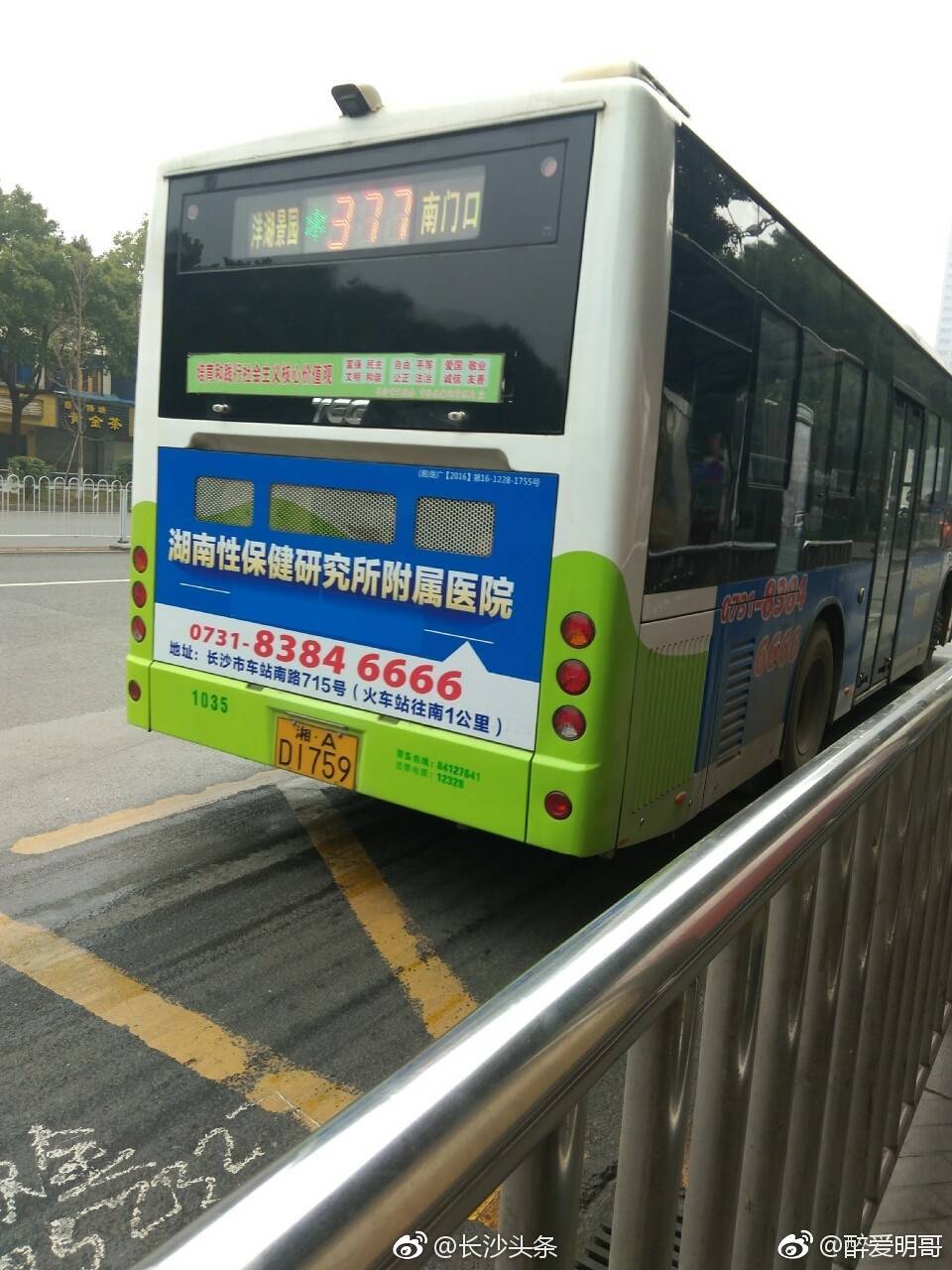 一辆公交车 两块不同的线路牌?