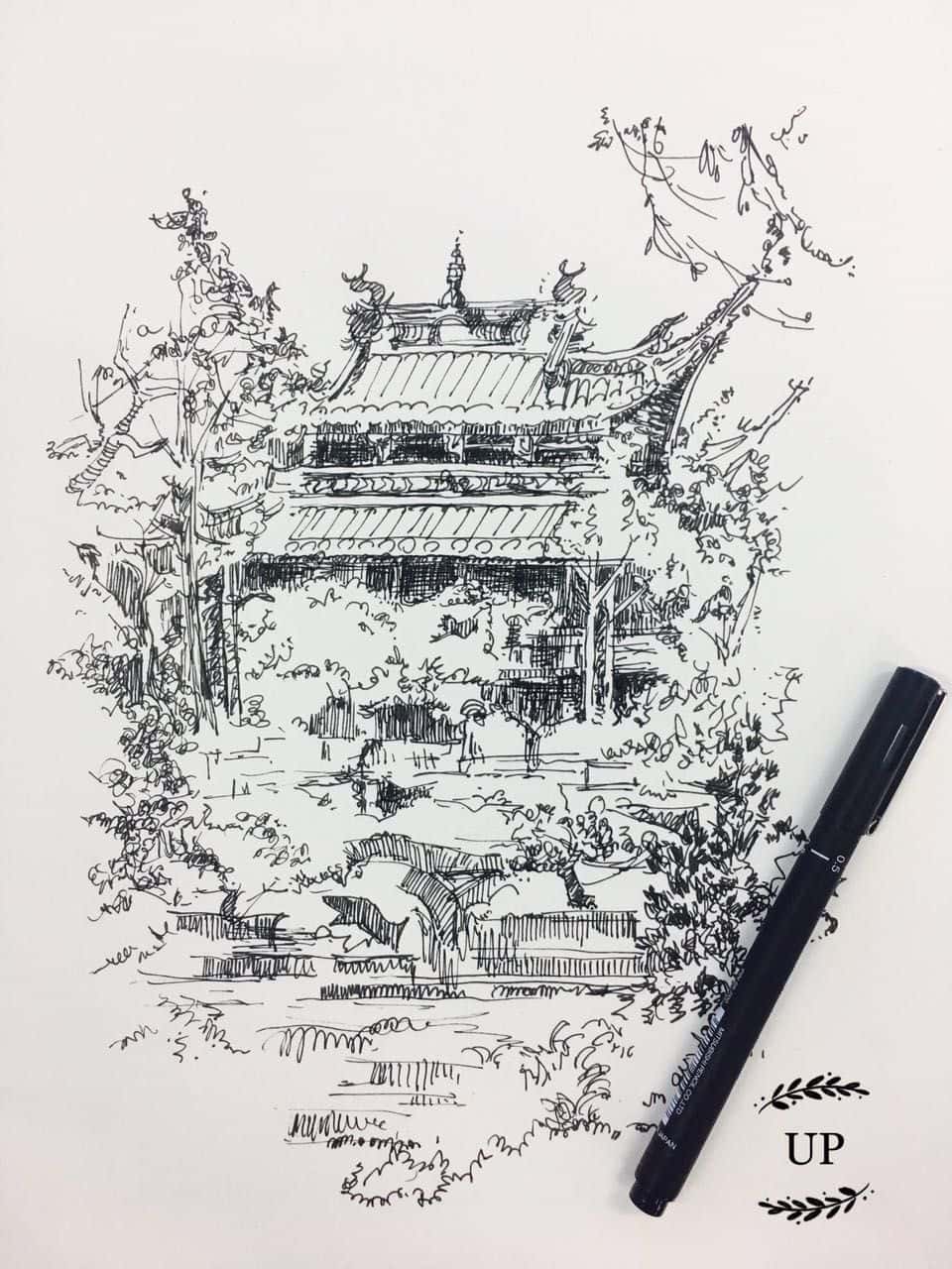 百绘成触绘画群主题团练第22期亭台楼阁