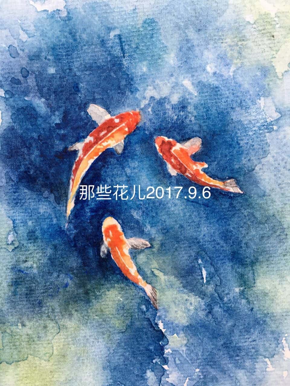 百绘成触绘画群主题团练第24期鱼