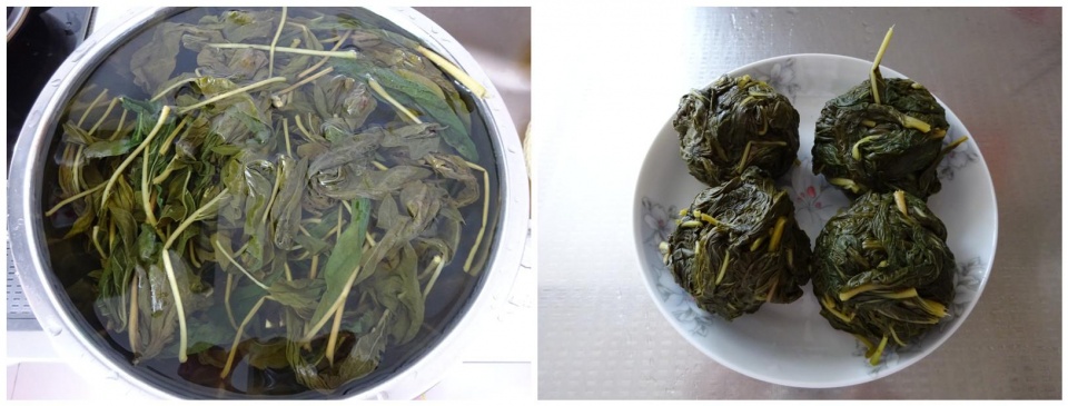 芝麻叶除了制成干菜之外,还有一个特别好吃的做法