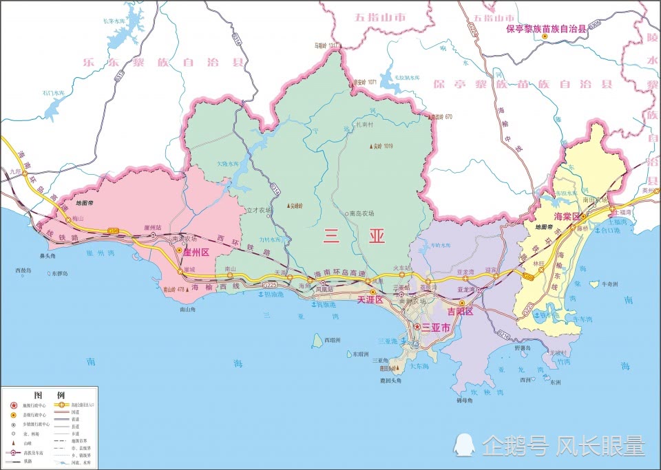三亚行政区划里有个天涯区,区内设有天涯海角风景区,耸立一对拔地而起