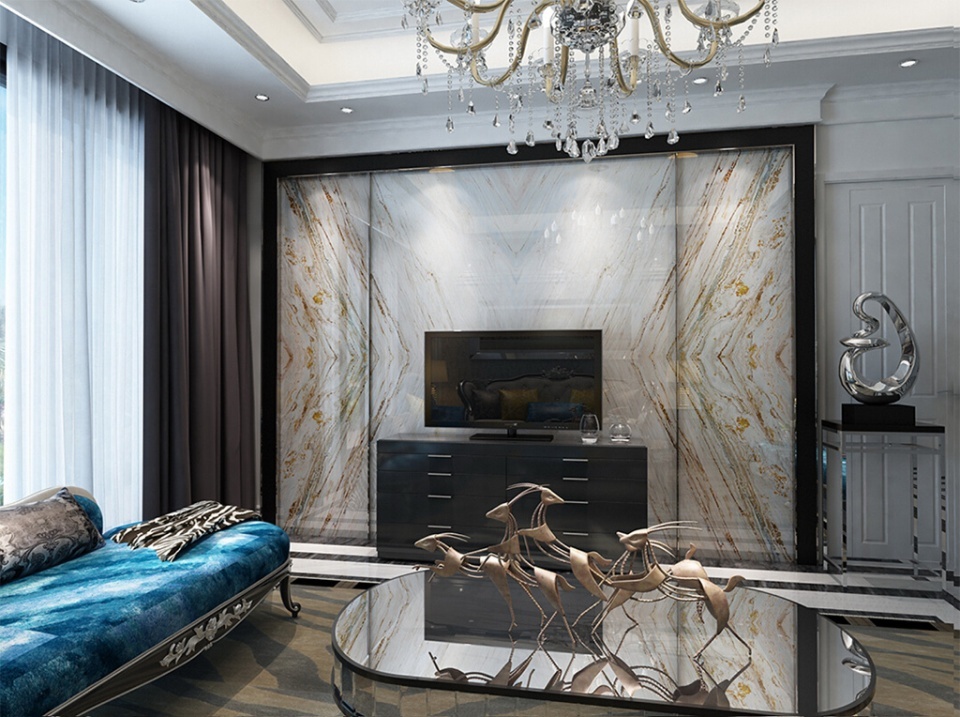 新鲜出炉的12款3d立体客厅背景墙,微晶石的完美艺术!