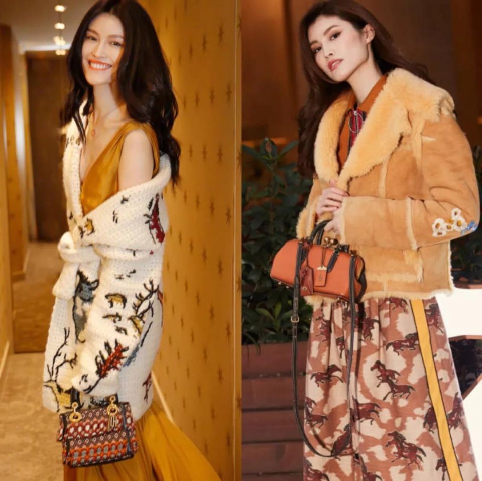 寒冬中刘雯何穗屡屡撞衫的三款外套,被偏爱的有恃无恐