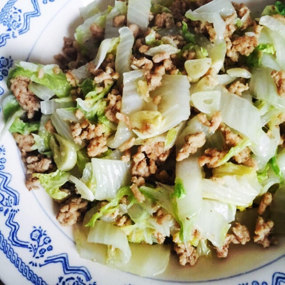 一,肉末白菜
