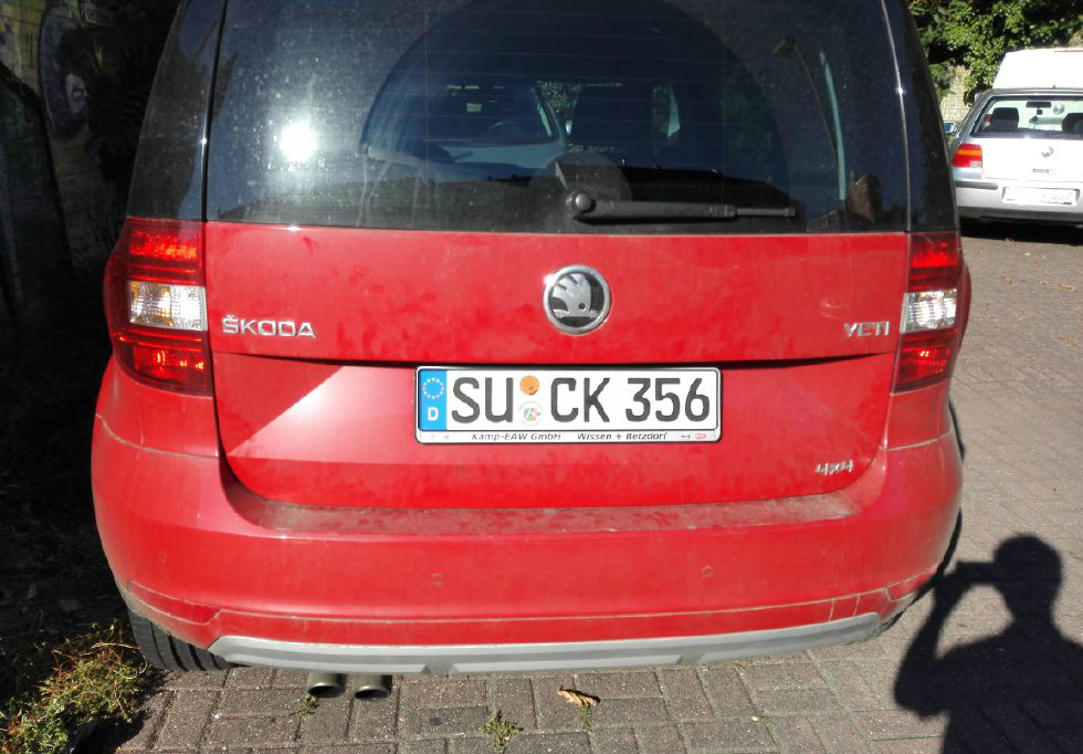 在德国,奔驰宝马是街车,最后一张车牌亮