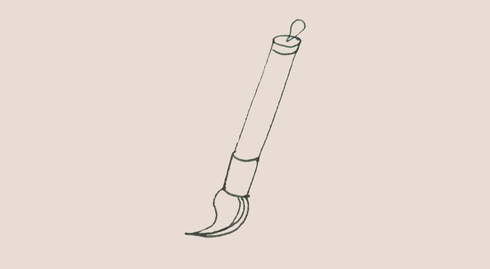 简笔画毛笔, 让宝宝爱上传统文化