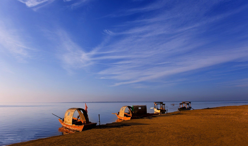 红碱淖是全国最大的沙漠淡水湖,遗鸥的栖息地