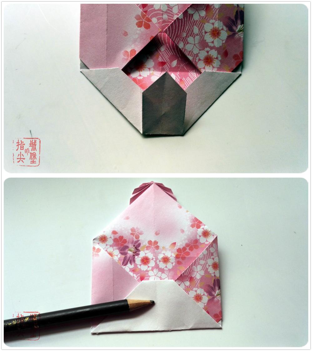 情侣树叶情书信封折纸手工折纸信封详细图解教程